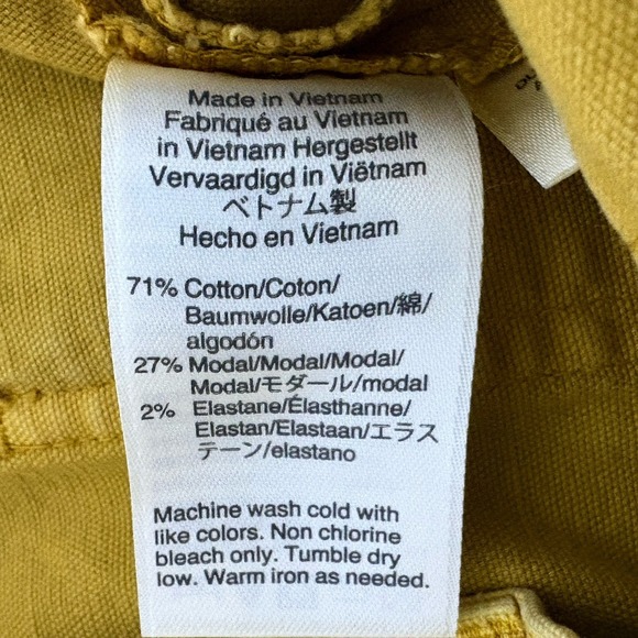 J Crew Point Sur Pants Womens 26 Mustard Yellow Stretch Wide Leg Cropped Trouser - Picture 11 of 11